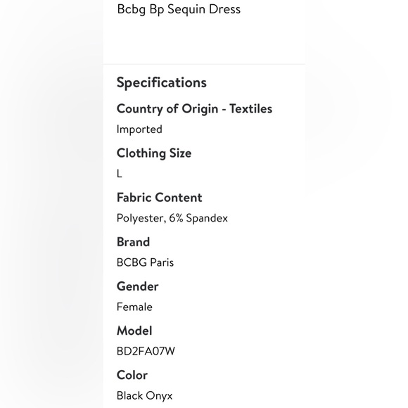 BCBG Paris Women's Sequin Slip on lined Dress NWT Size Large (12-14) 😍 🤩 - Picture 4 of 13